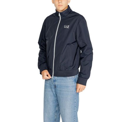 EA7 Emporio Armani Blue Polyamide Jackets & Coat