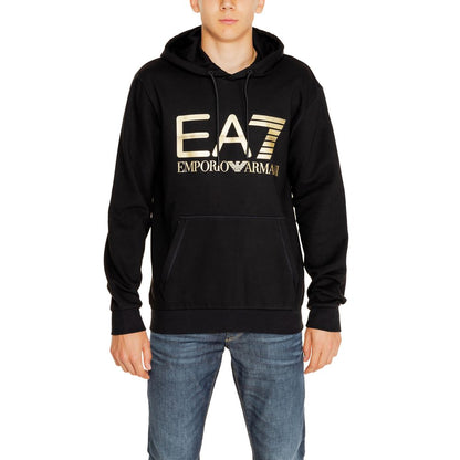 EA7 Emporio Armani Black Cotton Hoody