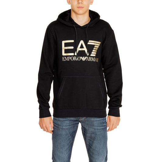 EA7 Emporio Armani Black Cotton Hoody