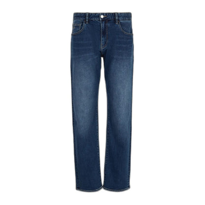 Armani Exchange Blue Cotton Skinny Jean