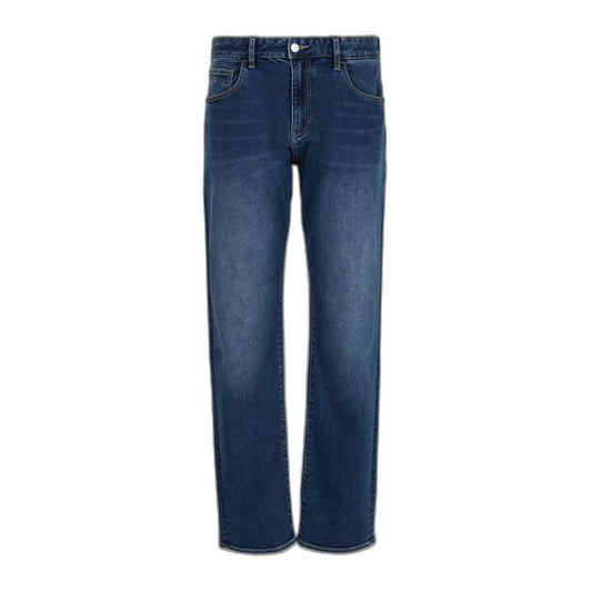 Armani Exchange Blue Cotton Skinny Jean