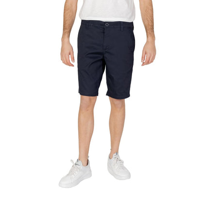 Armani Exchange Blue Cotton Bermuda