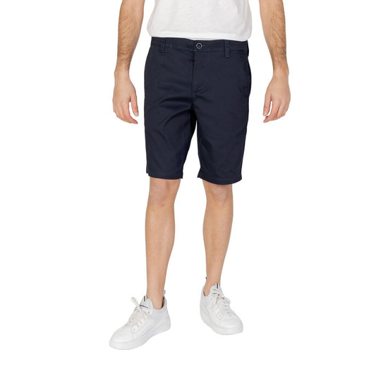 Armani Exchange Blue Cotton Bermuda