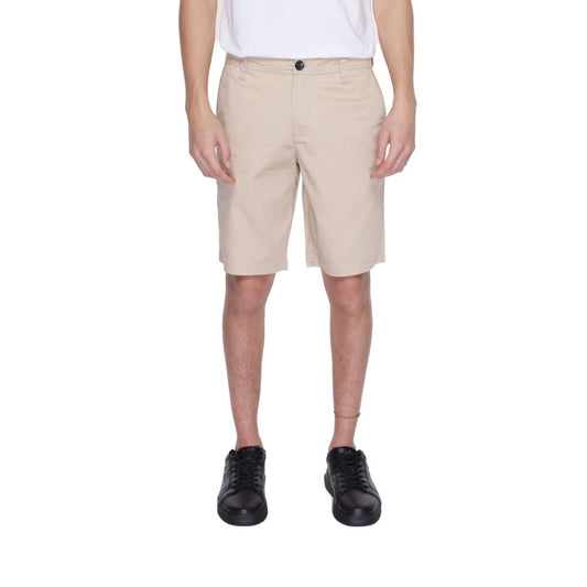 Armani Exchange Beige Cotton Bermuda