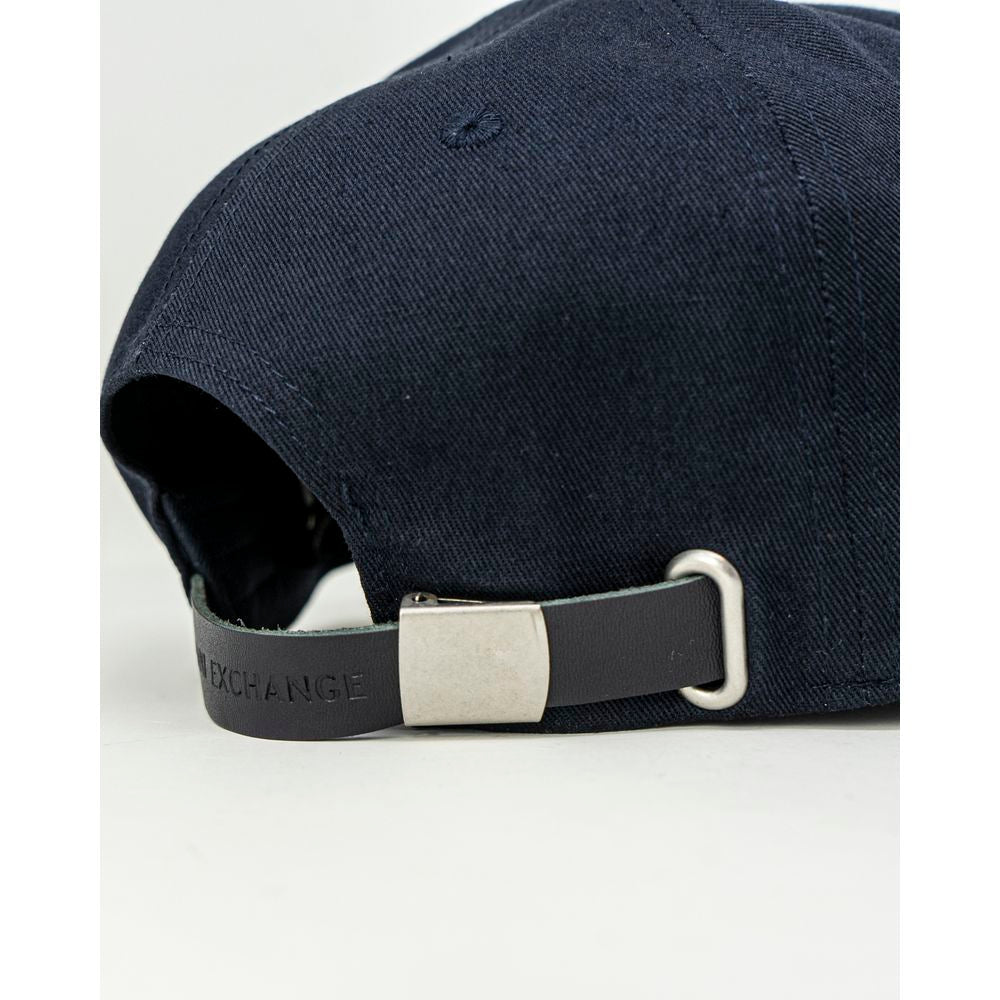 Armani Exchange Blue Cotton Caps Baseball Hat