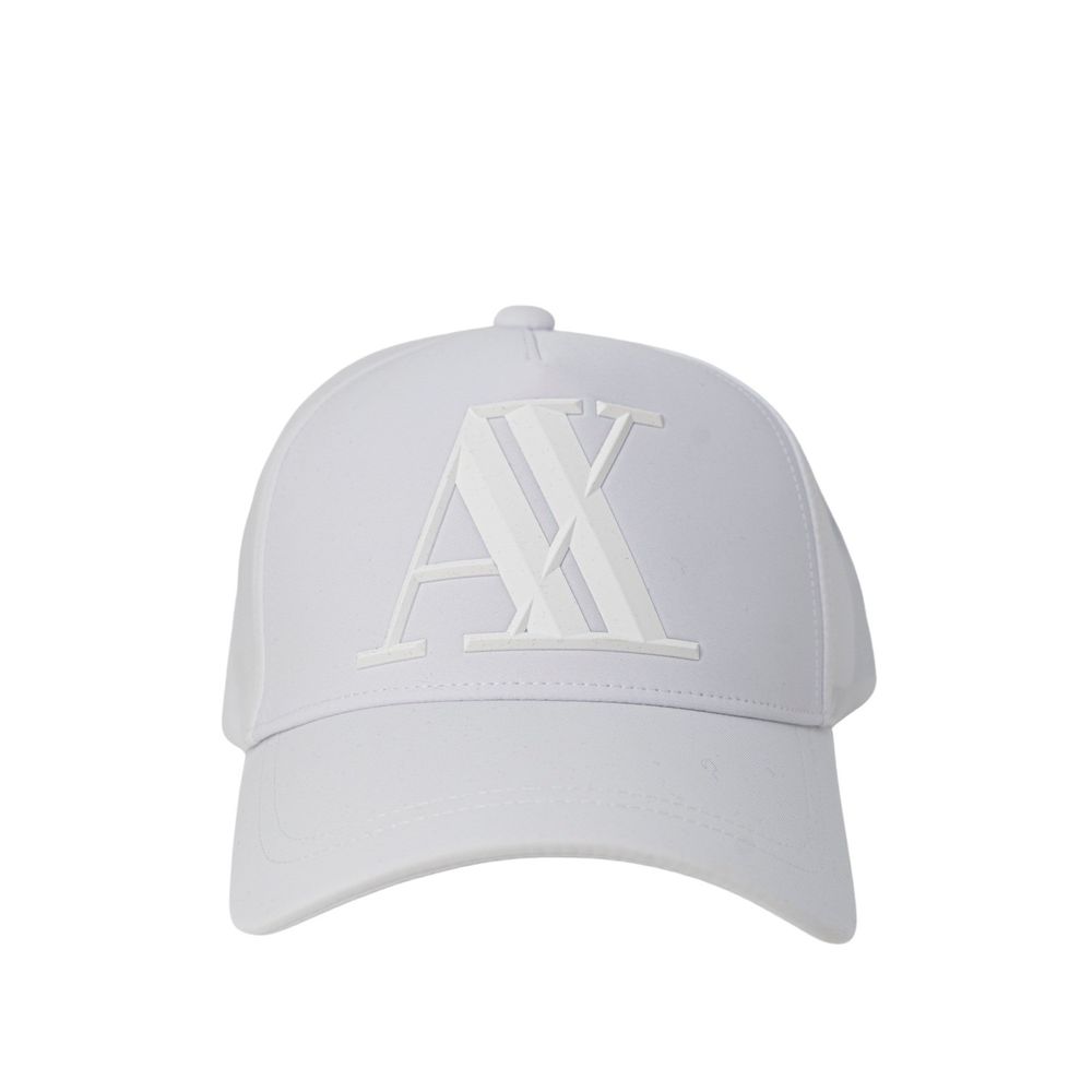 Armani Exchange White Cotton Caps Baseball Hat
