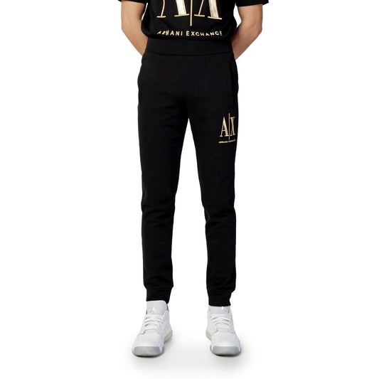 Armani Exchange Black Cotton Joggers Workout Pant