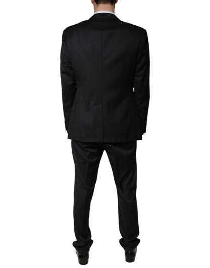 Dolce & Gabbana Black Wool Single Breasted Formal Suit