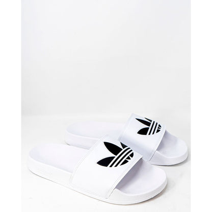 Adidas White Polyester Slipper