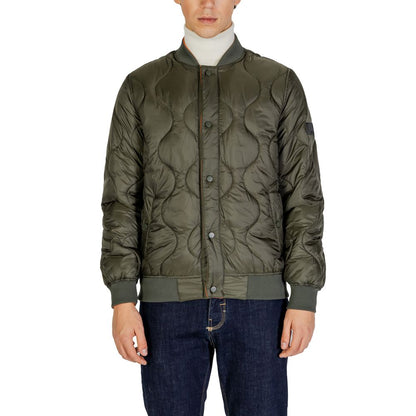 Gianni Lupo Green Polyamide Jackets & Coat
