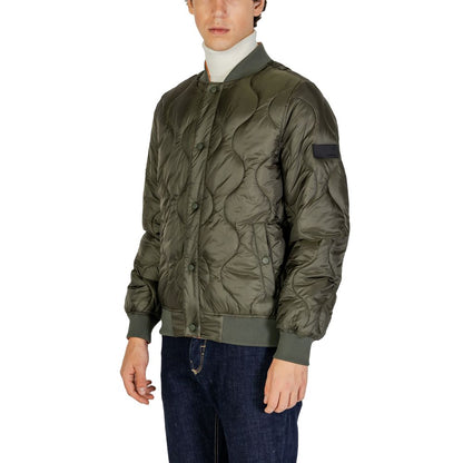 Gianni Lupo Green Polyamide Jackets & Coat
