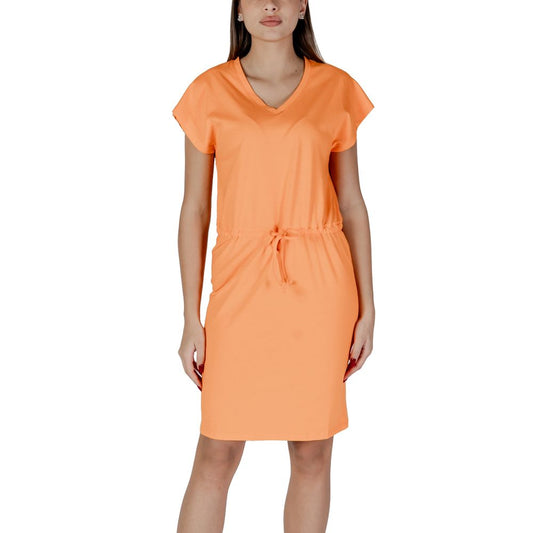 B.Young Orange Cotton Midi