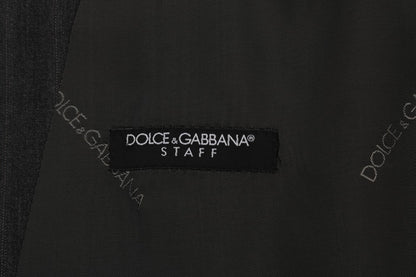 Dolce & Gabbana Gray STAFF Wool Stretch Vest