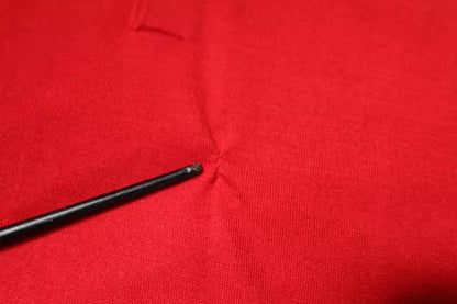 Dolce & Gabbana Red Cashmere Collared Pullover Sweater