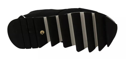 Dolce & Gabbana Black Shark Neoprene Stretch Sneakers Shoes