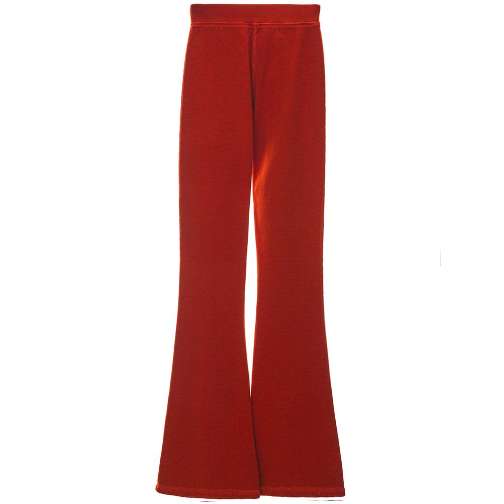 Dsquared² Red Cotton Flared Pant