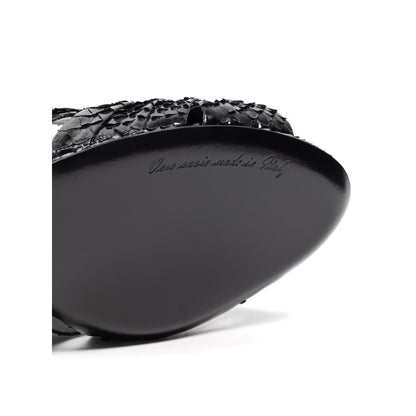 Dolce & Gabbana Black Snake Skin  Sandal