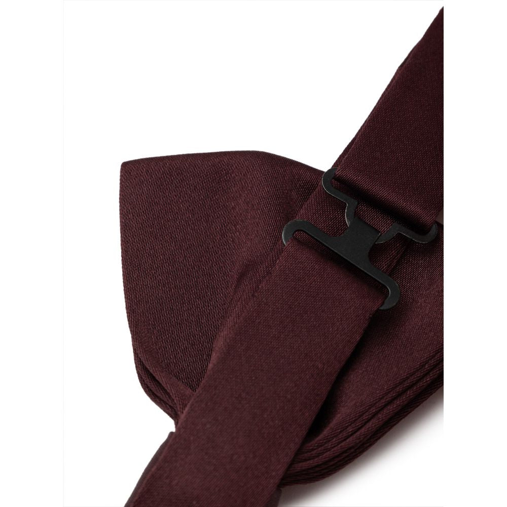 Dolce & Gabbana Burgundy Silk Bowty