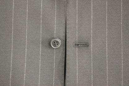 Dolce & Gabbana Black Striped Wool Logo Vest