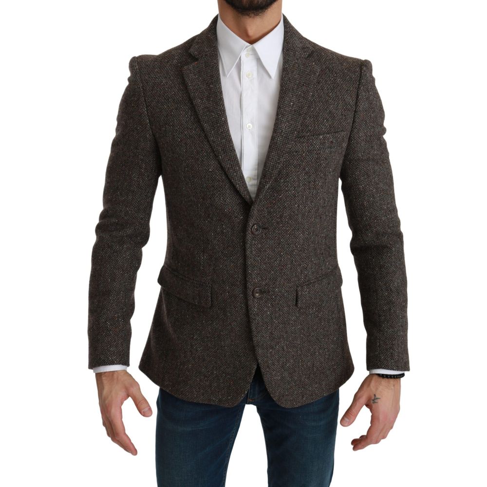 Dolce & Gabbana Brown Virgin Wool Suits & Blazer