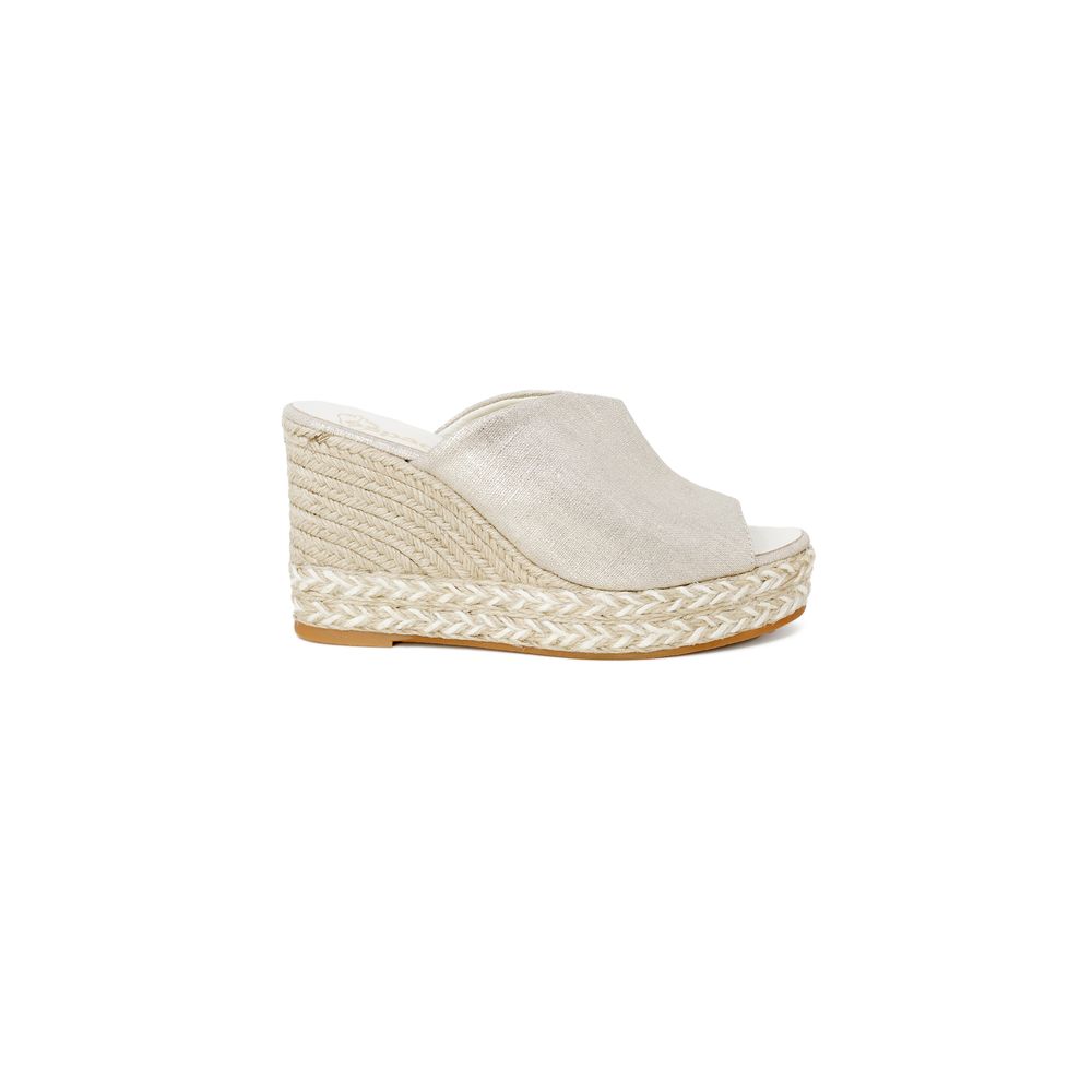 Espadrilles Gold Leather Platform