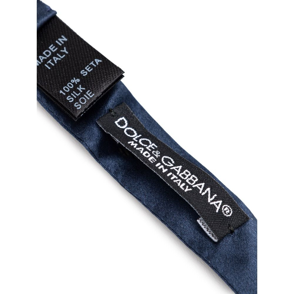 Dolce & Gabbana Blue Silk Bowty