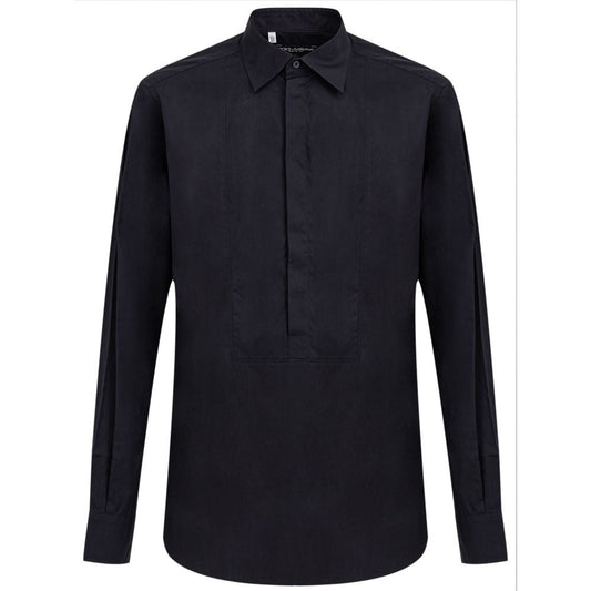 Dolce & Gabbana Navy Blue Cotton Shirt