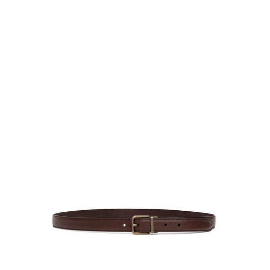 Dolce & Gabbana Brown Calfskin Belt