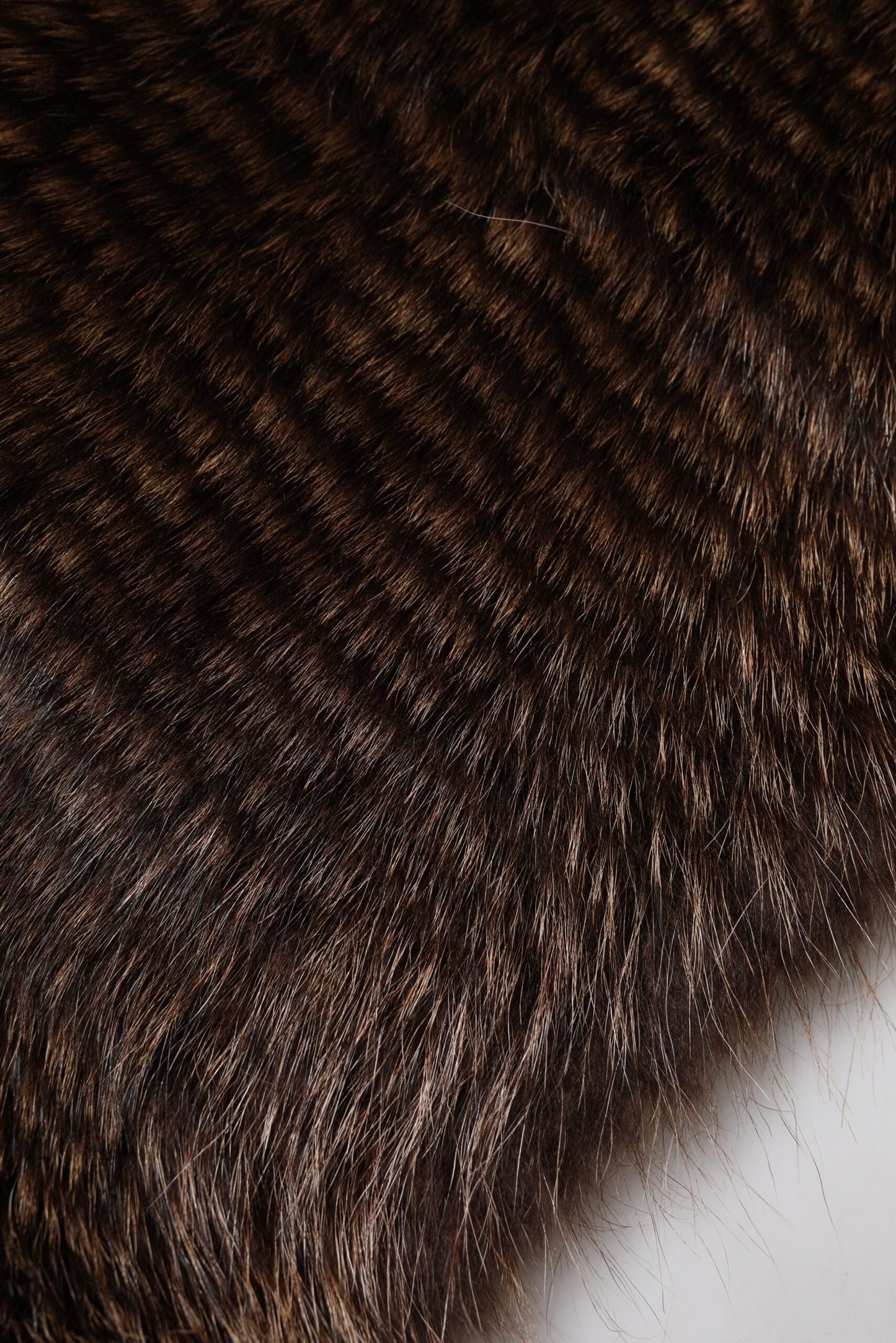 Dolce & Gabbana Brown Raccoon Fur Neck Warmer Winter Scarf