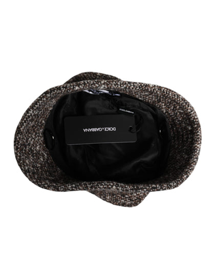 Dolce & Gabbana Brown Alpaca Wool Woven Bucket Hat