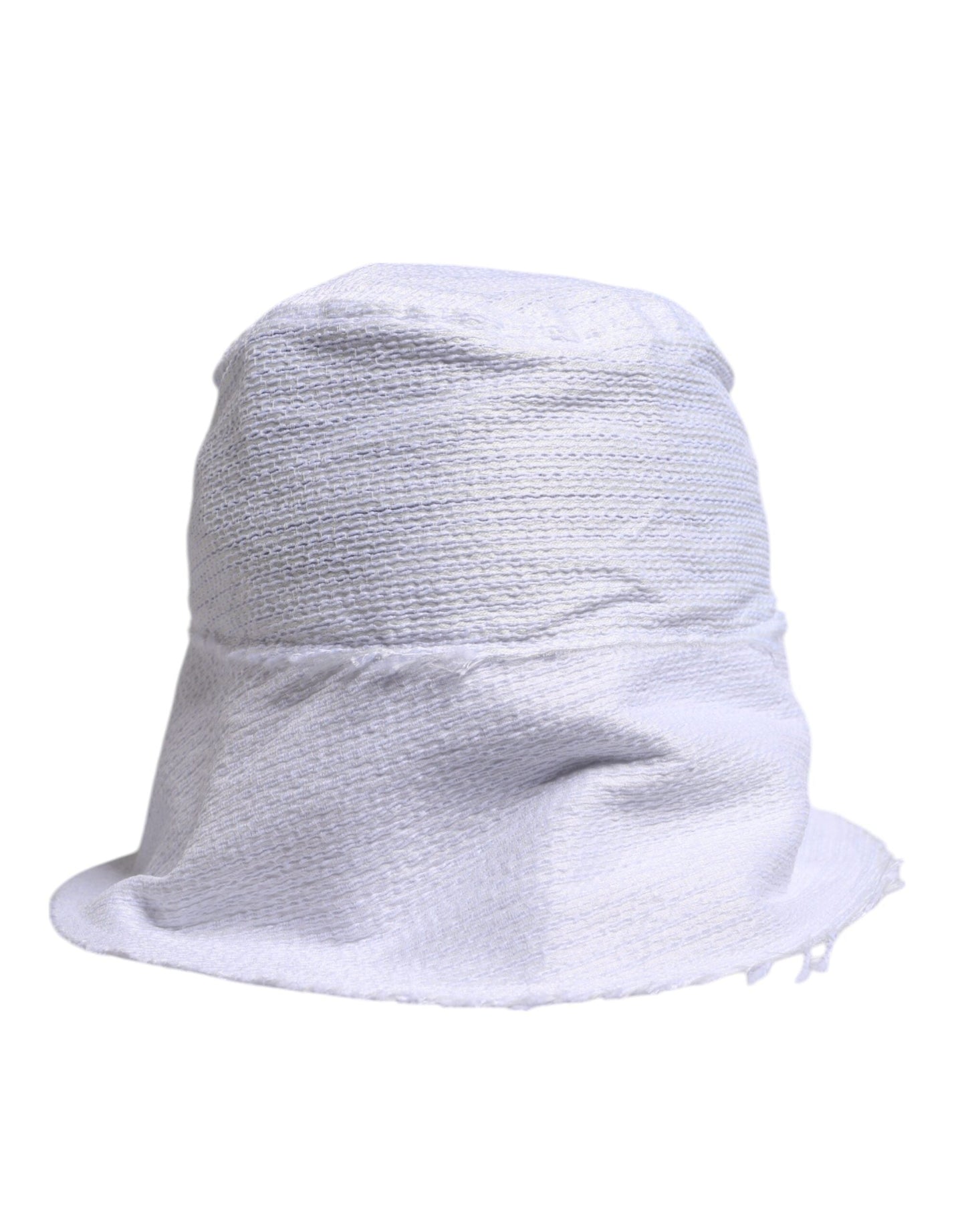Dolce & Gabbana White Polyester Wide Brim Bucket Hat
