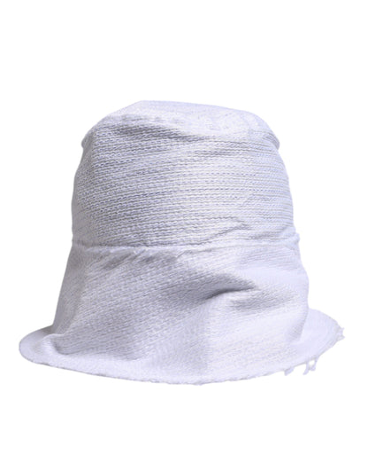 Dolce & Gabbana White Polyester Wide Brim Bucket Hat