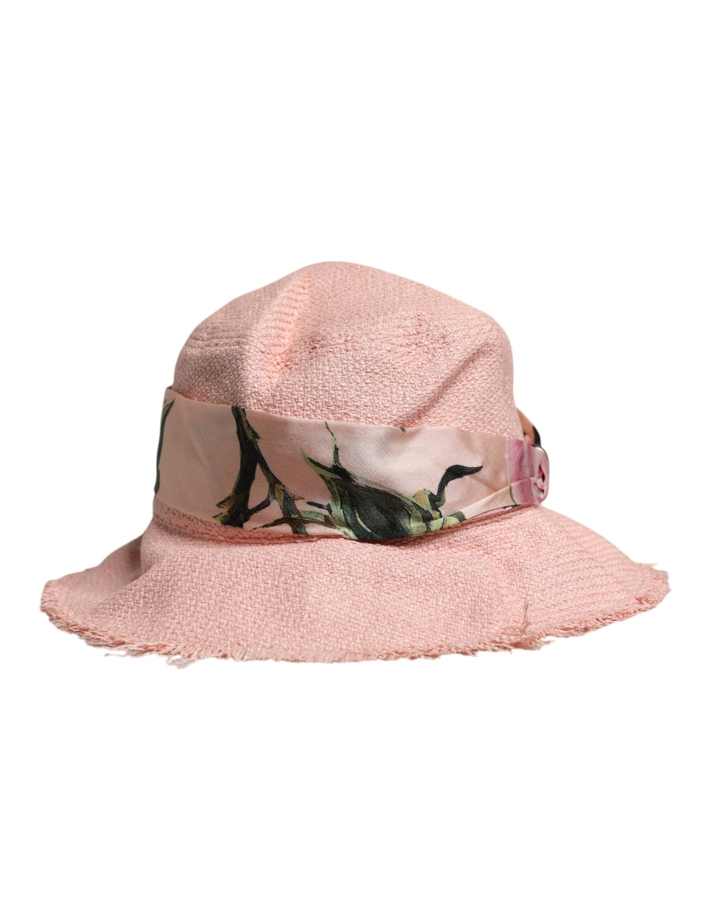 Dolce & Gabbana Pink Cotton Wide Brim Bucket Hat