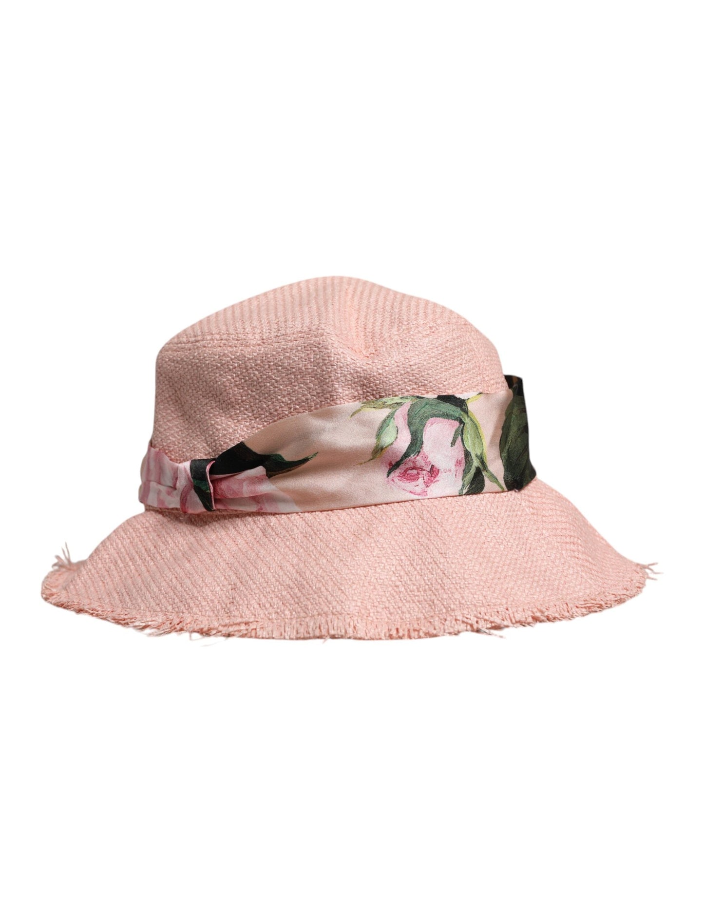 Dolce & Gabbana Pink Cotton Wide Brim Bucket Hat