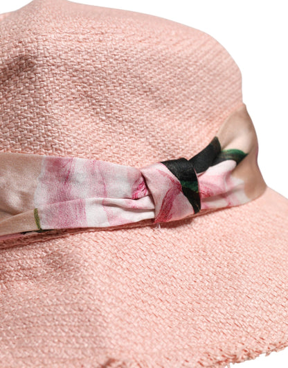 Dolce & Gabbana Pink Cotton Wide Brim Bucket Hat