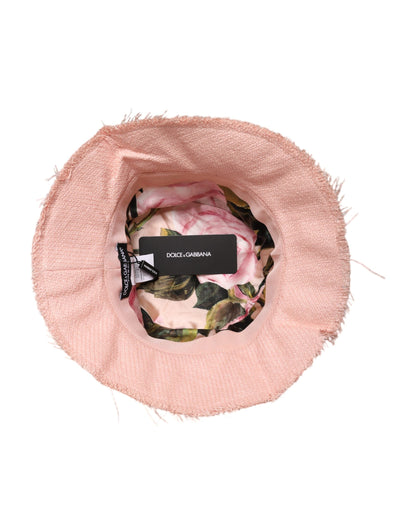 Dolce & Gabbana Pink Cotton Wide Brim Bucket Hat
