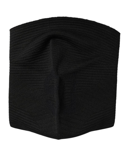 Dolce & Gabbana Black Nylon Knitted Ski Mask Balaclava