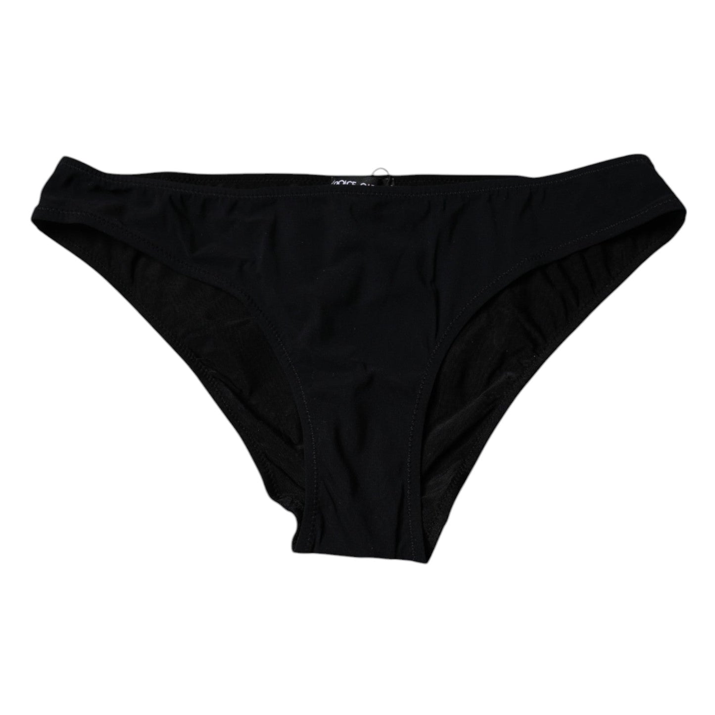 Dolce & Gabbana Black Nylon Stretch Mid Waist Panty Underwear