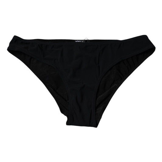 Dolce & Gabbana Black Nylon Stretch Mid Waist Panty Underwear