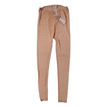 Dolce & Gabbana Nude Beige Logo Lace Lingerie Pants Underwear