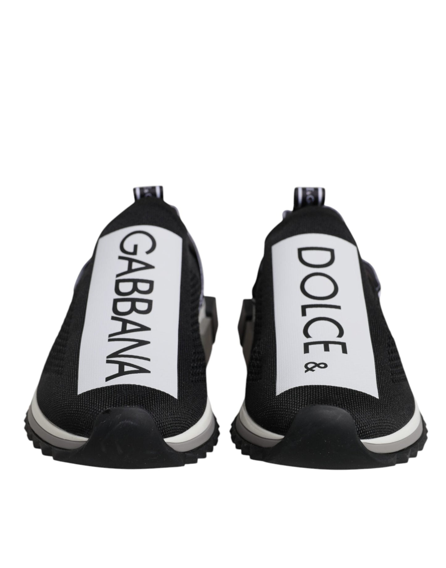 Dolce & Gabbana Black White Slip On Sorrento Sneakers Shoes