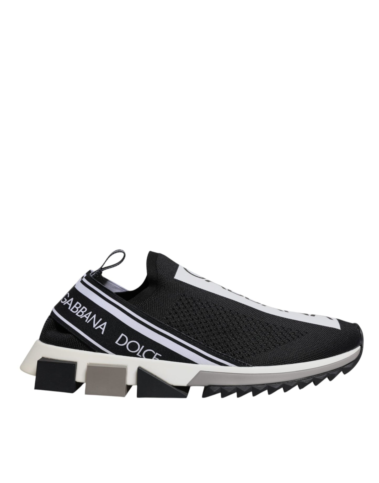 Dolce & Gabbana Black White Slip On Sorrento Sneakers Shoes
