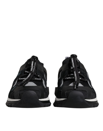 Dolce & Gabbana Black Mesh Sorrento Trekking Sneakers Shoes