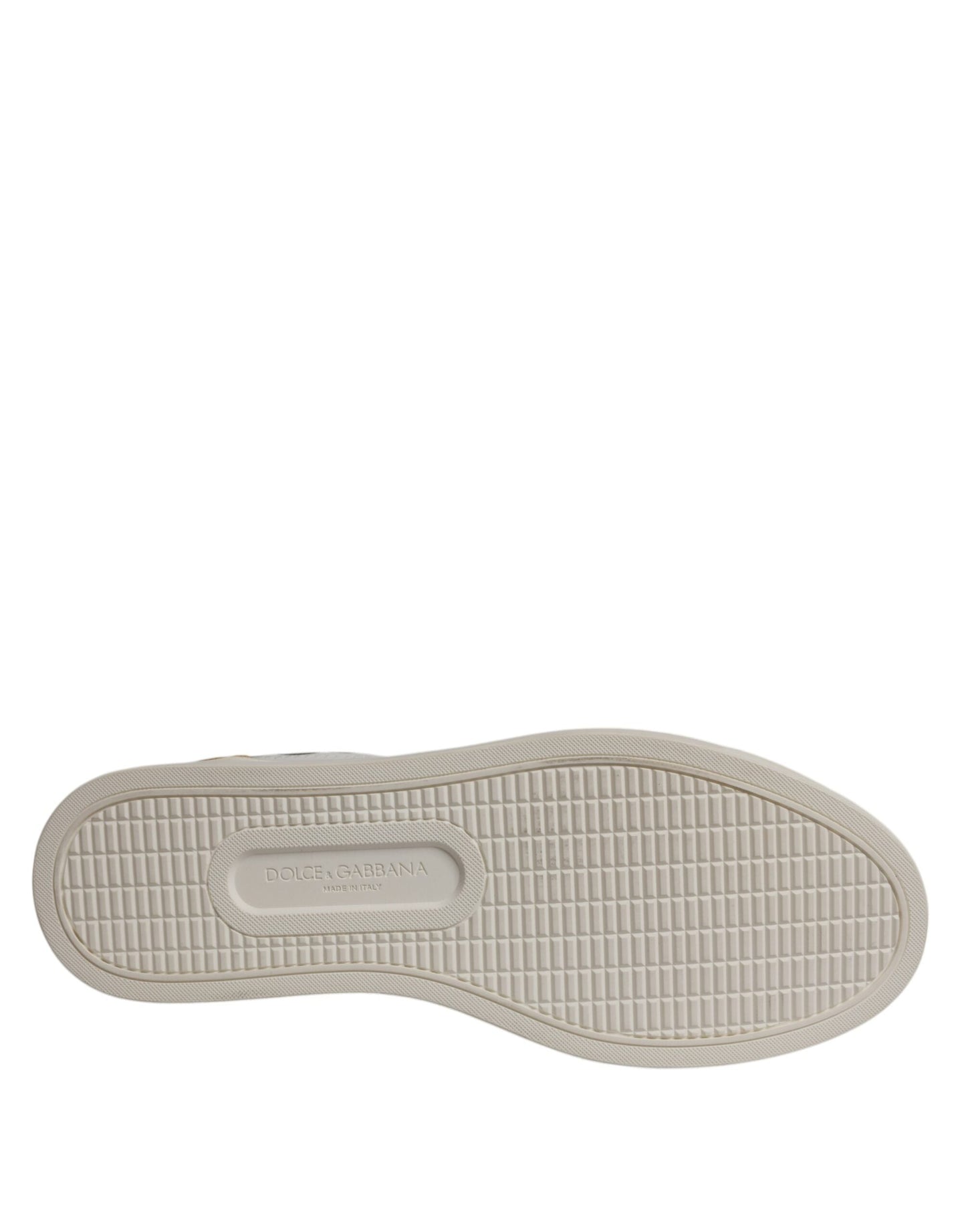 Dolce & Gabbana White Suede Leather Low Top Sneakers Shoes