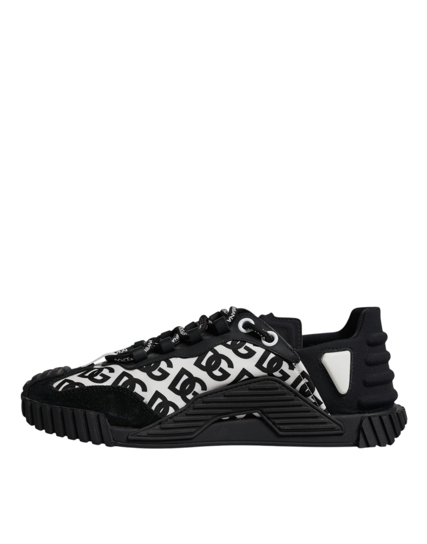 Dolce & Gabbana Black Logo Lace Up Low Top NS1 Sneakers Shoes