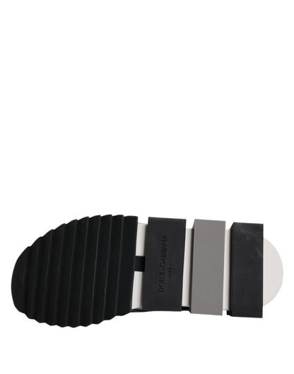 Dolce & Gabbana Black White Slip On Sorrento Sneakers Shoes