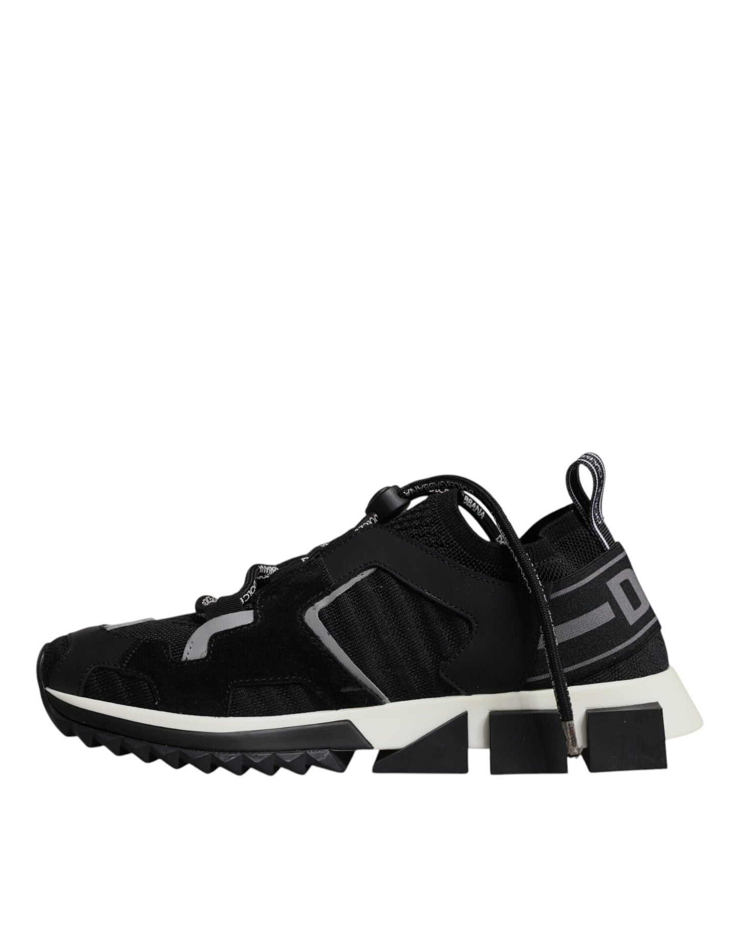 Dolce & Gabbana Black Mesh Sorrento Trekking Sneakers Shoes