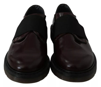 Dr. Martens Dark Brown Leather Elastic Strap Shoes