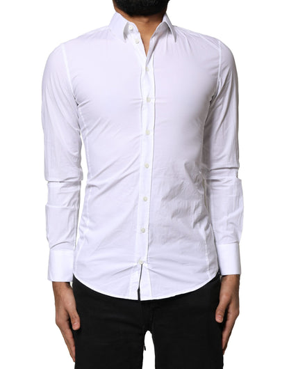 Dolce & Gabbana White SICILIA Cotton Formal Men Dress Shirt