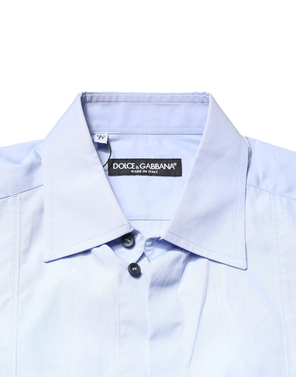 Dolce & Gabbana Light Blue Cotton Long Sleeves Dress Shirt